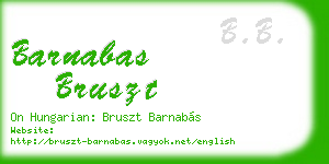 barnabas bruszt business card