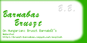 barnabas bruszt business card